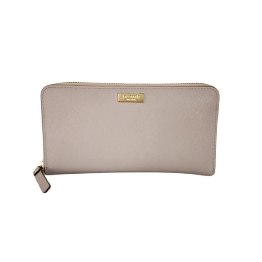 Kate Spade New York Women's Lavender Saffiano Leather Zip Around Wallet